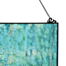 Load image into Gallery viewer, Theo Blue Watercolor Stained Glass Panel
