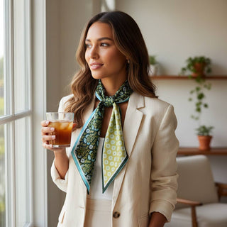 Twilly Scarf –Everbloom Forest Green - Olita Gifts & Goods