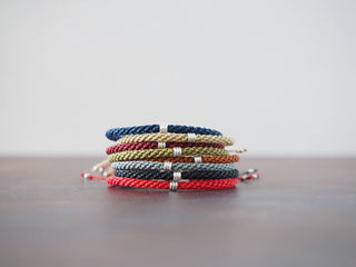 Men's Braided Bracelet | Rope Bracelet | Silver Bracelet | : Black - Olita Gifts & Goods
