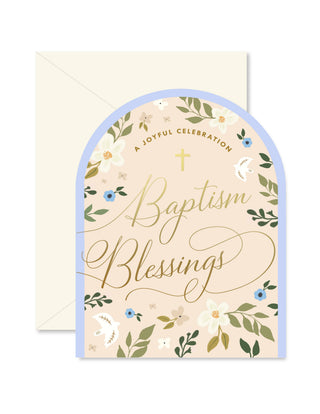 Baptism Blessings Arch Greeting Card - Olita Gifts & Goods