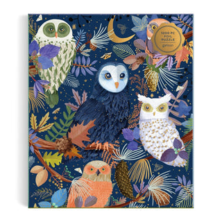 Owls at Dawn 1000 Piece Foil Puzzle - Olita Gifts & Goods