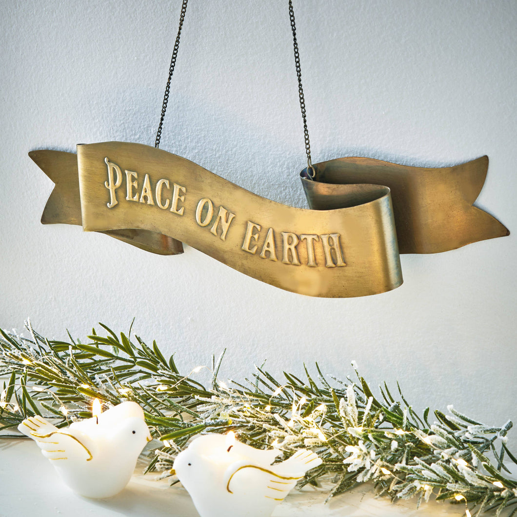 Peace On Earth Hanging Sign