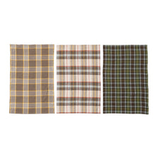 Load image into Gallery viewer, Plaid Tea Towels: Set of 3
