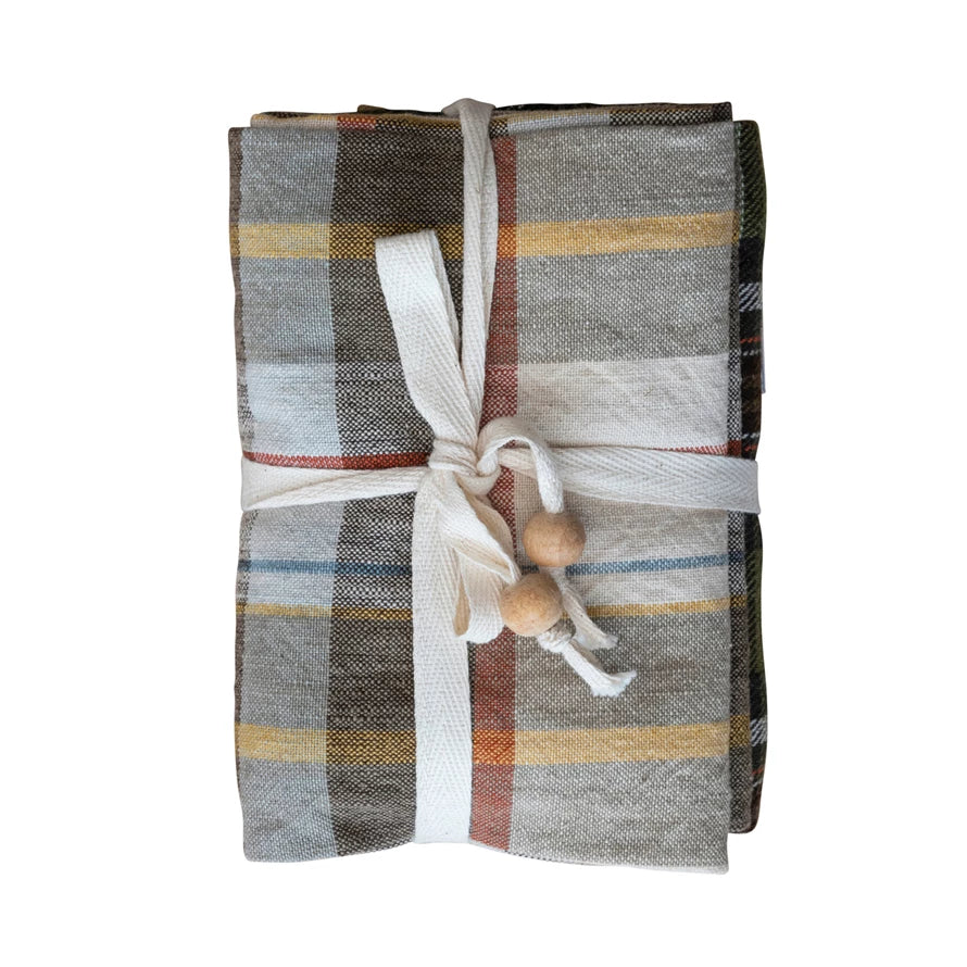 Plaid Tea Towels: Set of 3