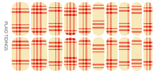 Plaid Tidings | Red Flannel Stripe Winter Holiday Nail Wrap - Olita Gifts & Goods