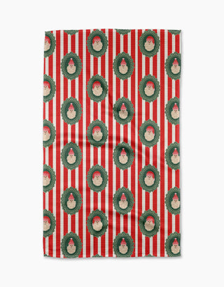 Striped Santa Tea Towel - Olita Gifts & Goods