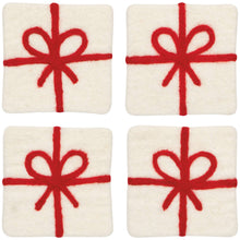 Load image into Gallery viewer, Presents Felt Wool Coaster Set of 4
