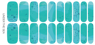 Under the Sea | Blue, Teal, & Aqua Watercolor Nail Wrap Set - Olita Gifts & Goods