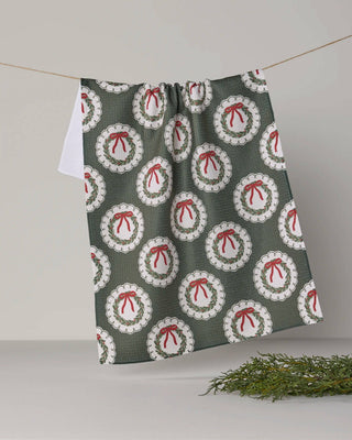 Merry Wreaths Tea Towel - Olita Gifts & Goods