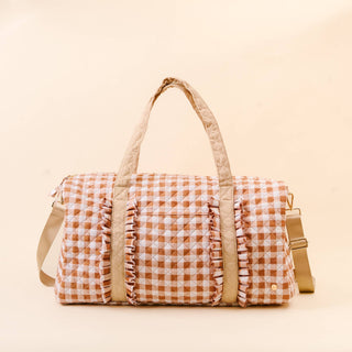 Quilted Weekender Bag-Maple Gingham - Olita Gifts & Goods