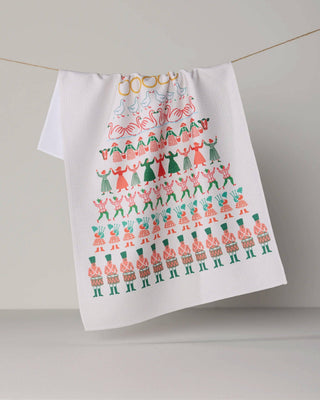 Counting Christmas Tea Towel