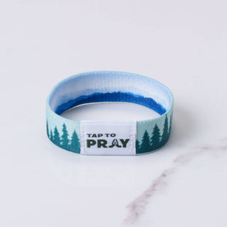 Tap To Pray™ Wristbands - Mountains & Forests: X-Small / Blue Mountains & Green Forests - Olita Gifts & Goods