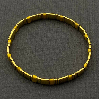 5mm Glass & Hematite Beaded Elastic TILA Bracelets - BJ: H - Olita Gifts & Goods