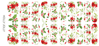 Holly Jolly | Holly & Poinsettia Christmas Nail Polish Strip - Olita Gifts & Goods