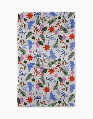 Christmas Garden Party Tea Towel