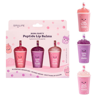 Boba Party Peptide Hydrating Lip Balm Trio - Olita Gifts & Goods