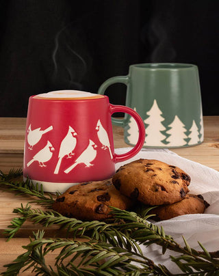 Wide Base Mug with Pine Trees - Olita Gifts & Goods