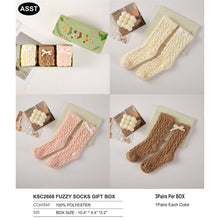 Load image into Gallery viewer, Bow Fuzzy Socks Gift Set
