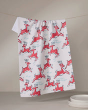 Load image into Gallery viewer, Prancing Reindeer Tea Towel
