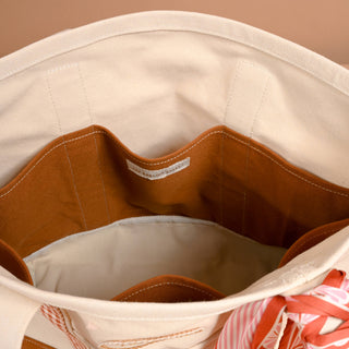 Maple Gingham Canvas Tote Bag - Olita Gifts & Goods