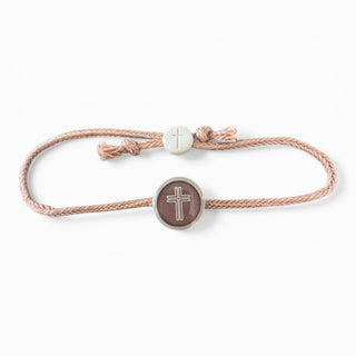 Tap To Pray® Survivor Series Bracelet: Sea Foam + Cross - Olita Gifts & Goods