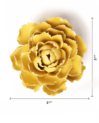 Ceramic Yellow Peony - Olita Gifts & Goods