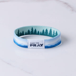Tap To Pray™ Wristbands - Mountains & Forests: X-Small / Blue Mountains & Green Forests - Olita Gifts & Goods