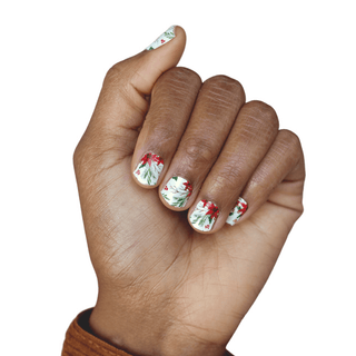 Holly Jolly | Holly & Poinsettia Christmas Nail Polish Strip - Olita Gifts & Goods
