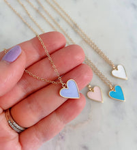 Load image into Gallery viewer, Heart Necklace, Colorful Heart Jewelry, Summer Spring Gift: Pink
