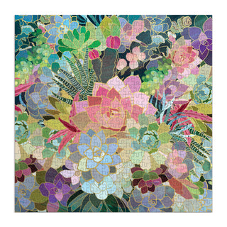 Succulent Mosaic 500 Piece Foil Puzzle - Olita Gifts & Goods