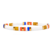 Load image into Gallery viewer, Boho Glass &amp; Hematite Beaded TILA Beads Stretch Bracelet -BJ: MIO0271C
