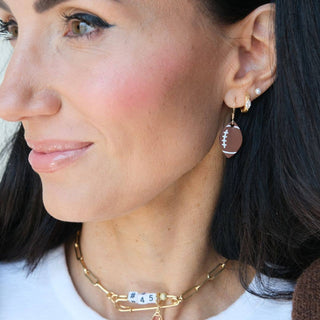Mini Touchdown Football Earrings