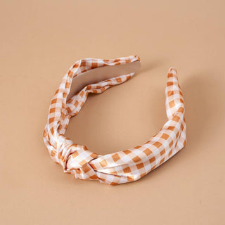 Maple Gingham Twist Headband - Olita Gifts & Goods