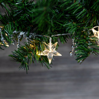 Battery Operated Star String Lights with Silver Accents - Olita Gifts & Goods