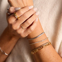 Load image into Gallery viewer, Gold Herringbone Bracelet
