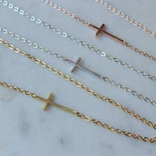 Load image into Gallery viewer, Sideways Cross Necklace
