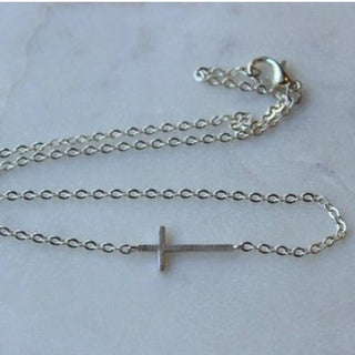 Sideways Cross Necklace