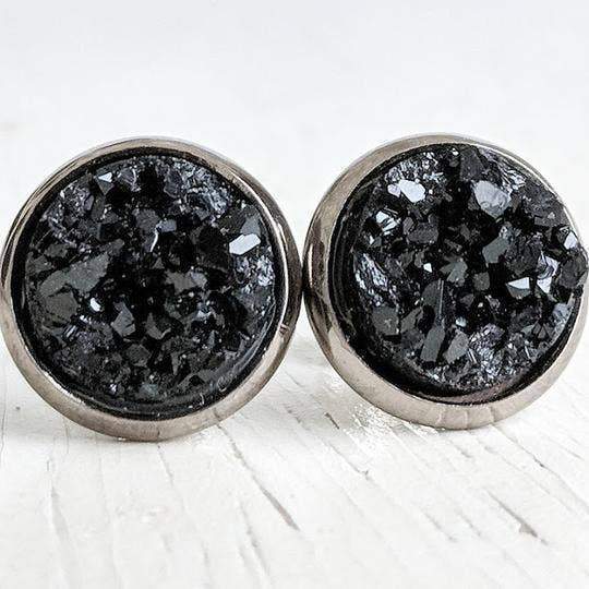 Round Druzy Studs: Multiple Colors