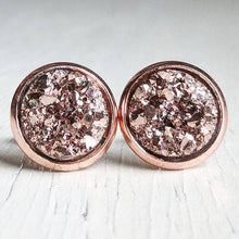 Load image into Gallery viewer, Round Druzy Studs: Multiple Colors
