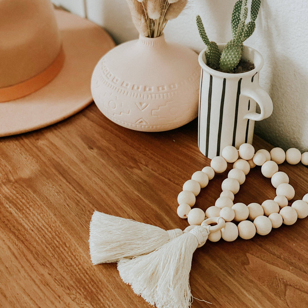 Boho Beaded Tassel Garland