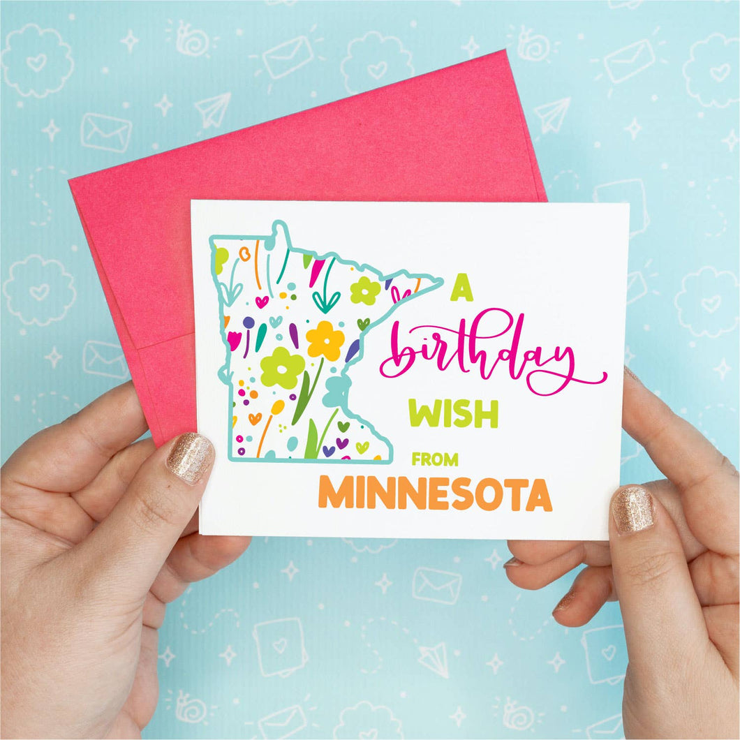 Minnesota Birthday Wish Card