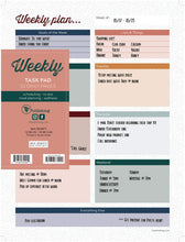 Load image into Gallery viewer, Boho Large Weekly Task Pad
