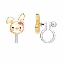 Load image into Gallery viewer, Bunny Earrings: Clip-On + Studs
