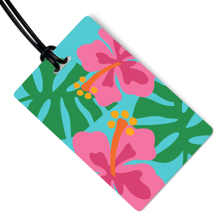 Hibiscus Luggage Tag
