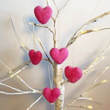 Load image into Gallery viewer, Felted Heart Ornament Singles Light Pink
