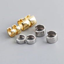 Load image into Gallery viewer, Huggie Earrings: Gold + Silver
