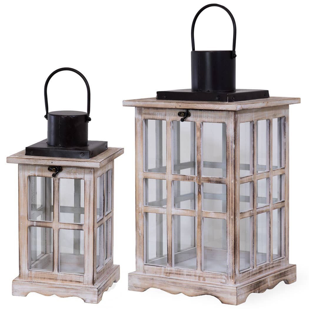 Windowpane Lanterns: 2 Sizes