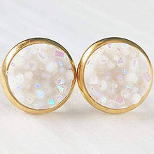 Load image into Gallery viewer, Round Druzy Studs: Multiple Colors

