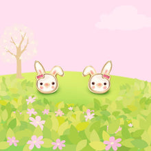 Load image into Gallery viewer, Bunny Earrings: Clip-On + Studs
