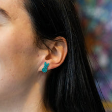 Load image into Gallery viewer, Glitter Peeps Earrings: Pink + Blue

